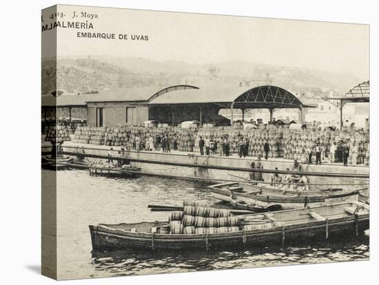 Almeria, Spain - Embarkation of Eggs in Barrels for Export-null-Stretched Canvas