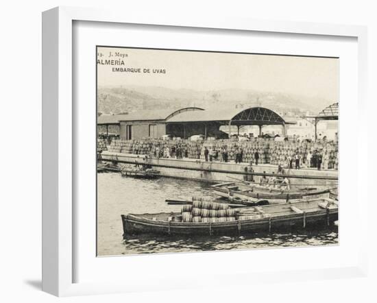 Almeria, Spain - Embarkation of Eggs in Barrels for Export-null-Framed Photographic Print
