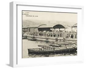 Almeria, Spain - Embarkation of Eggs in Barrels for Export-null-Framed Photographic Print