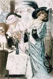 The Lovers, from 'Paris: Moeurs, Costumes Et Attitudes 1912-13, Vol. 1: Les Bars', Published 1914 (-Almery Lobel-riche-Stretched Canvas