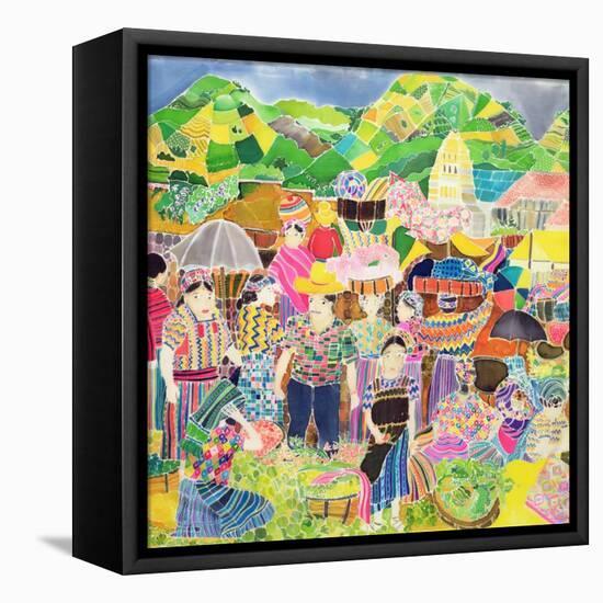 Almolonga Market-Hilary Simon-Framed Stretched Canvas