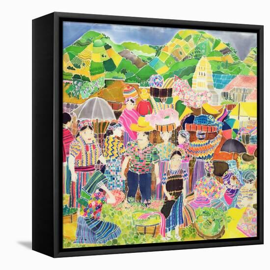 Almolonga Market-Hilary Simon-Framed Stretched Canvas