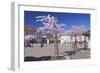 Almond Blossom in the Market Place, Landau, Deutsche Weinstrasse (German Wine Road)-Markus Lange-Framed Premium Photographic Print