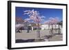 Almond Blossom in the Market Place, Landau, Deutsche Weinstrasse (German Wine Road)-Markus Lange-Framed Photographic Print