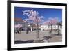 Almond Blossom in the Market Place, Landau, Deutsche Weinstrasse (German Wine Road)-Markus Lange-Framed Photographic Print