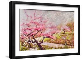 Almond Blossom In The Mountains-Mary Smith-Framed Giclee Print