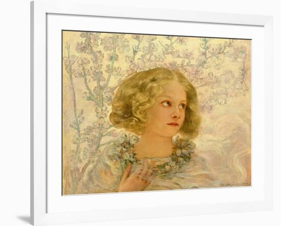 Almond Blossom (Oil on Board)-Edoardo Gioja-Framed Giclee Print