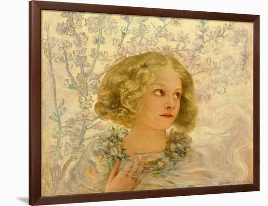 Almond Blossom (Oil on Board)-Edoardo Gioja-Framed Giclee Print