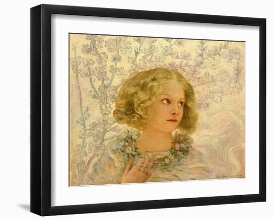 Almond Blossom (Oil on Board)-Edoardo Gioja-Framed Giclee Print