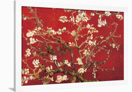 Almond Blossom - Red-Vincent van Gogh-Framed Poster