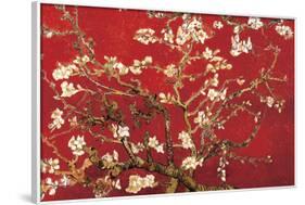 Almond Blossom - Red-Vincent van Gogh-Framed Poster