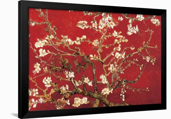 Almond Blossom - Red-Vincent van Gogh-Framed Poster