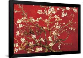 Almond Blossom - Red-Vincent van Gogh-Framed Poster