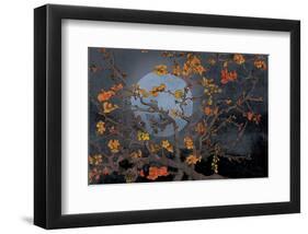 Almond Branches Autumn-null-Framed Art Print