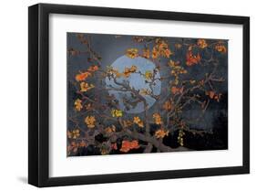 Almond Branches Autumn-null-Framed Art Print