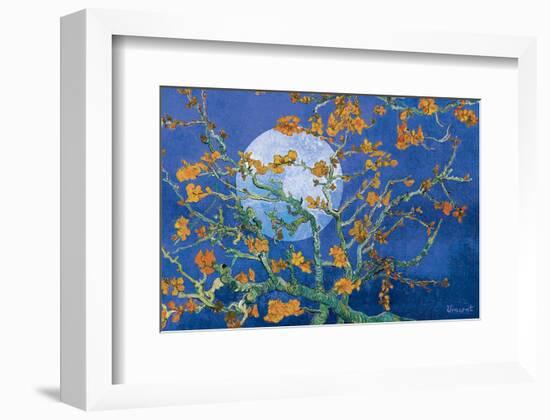 Almond Branches by Moonlight-null-Framed Art Print