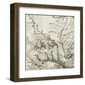 Almond Branches in Bloom, San Remy, c.1890 (tan)-Vincent van Gogh-Framed Premium Giclee Print