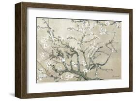 Almond Branches in Bloom, San Remy, c.1890 (tan)-Vincent van Gogh-Framed Premium Giclee Print