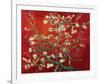 Almond Branches in Red-null-Framed Art Print