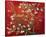 Almond Branches in Red-null-Stretched Canvas