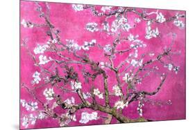 Almond Branches Pink-null-Mounted Poster