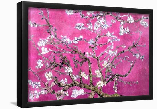 Almond Branches Pink-null-Framed Poster