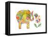 Almost Eye to Eye Elephant-Wyanne-Framed Stretched Canvas