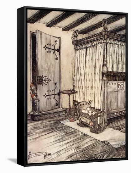 ..Almost Fairy Time, Illustration from 'Midsummer Nights Dream' by William Shakespeare, 1908-Arthur Rackham-Framed Stretched Canvas