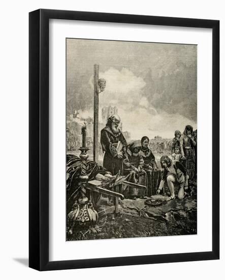 Alms for the Soul of Constable Don Alvaro De Luna (1390-1453).. Spain-Adolf Closs-Framed Giclee Print