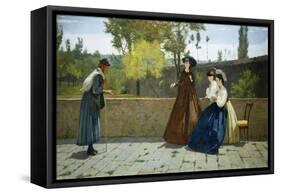 Almsgiving, 1864-Silvestro Lega-Framed Stretched Canvas