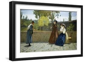 Almsgiving, 1864-Silvestro Lega-Framed Giclee Print