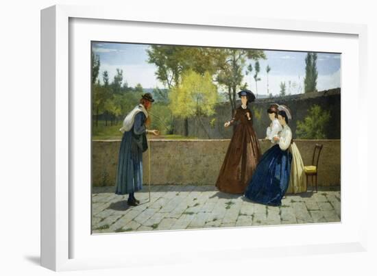 Almsgiving, 1864-Silvestro Lega-Framed Giclee Print