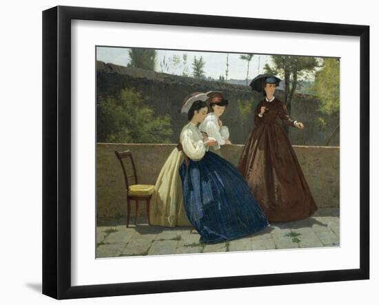 Almsgiving, 1864-Silvestro Lega-Framed Giclee Print