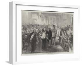 Almsgiving on Maundy Thursday at the Chapel Royal, Whitehall-null-Framed Giclee Print