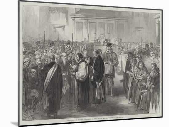 Almsgiving on Maundy Thursday at the Chapel Royal, Whitehall-null-Mounted Giclee Print