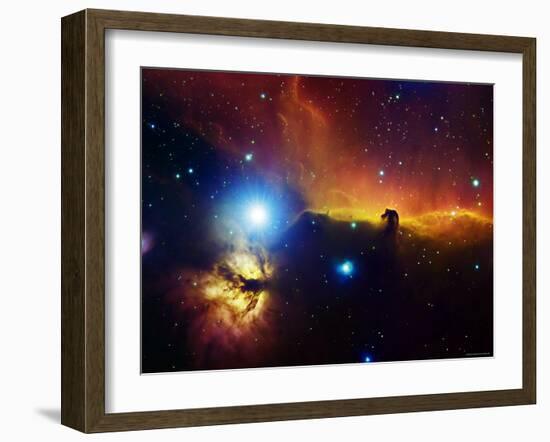 Alnitak Region in Orion (Flame Nebula NGC2024, Horsehead Nebula IC434)-Stocktrek Images-Framed Premium Photographic Print