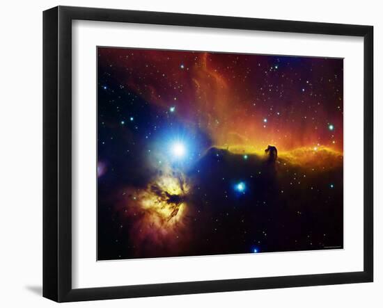 Alnitak Region in Orion (Flame Nebula NGC2024, Horsehead Nebula IC434)-Stocktrek Images-Framed Premium Photographic Print