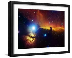 Alnitak Region in Orion (Flame Nebula NGC2024, Horsehead Nebula IC434)-Stocktrek Images-Framed Premium Photographic Print