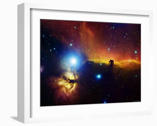 Alnitak Region in Orion (Flame Nebula NGC2024, Horsehead Nebula IC434)-Stocktrek Images-Framed Premium Photographic Print