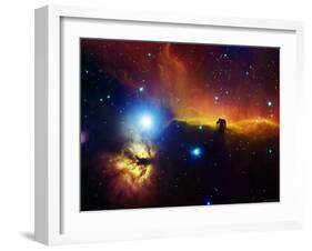 Alnitak Region in Orion (Flame Nebula NGC2024, Horsehead Nebula IC434)-Stocktrek Images-Framed Premium Photographic Print