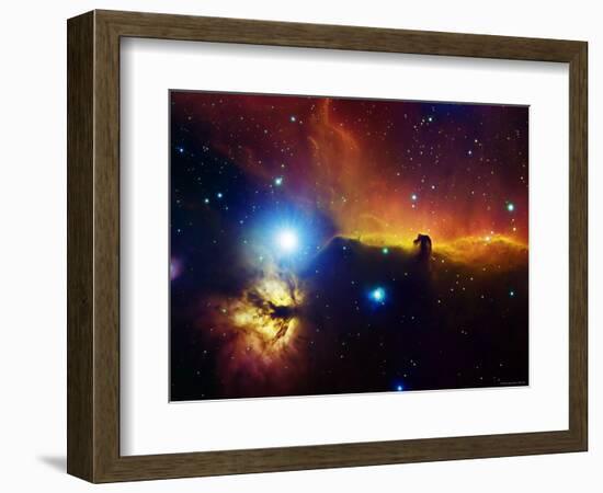 Alnitak Region in Orion (Flame Nebula NGC2024, Horsehead Nebula IC434)-Stocktrek Images-Framed Photographic Print