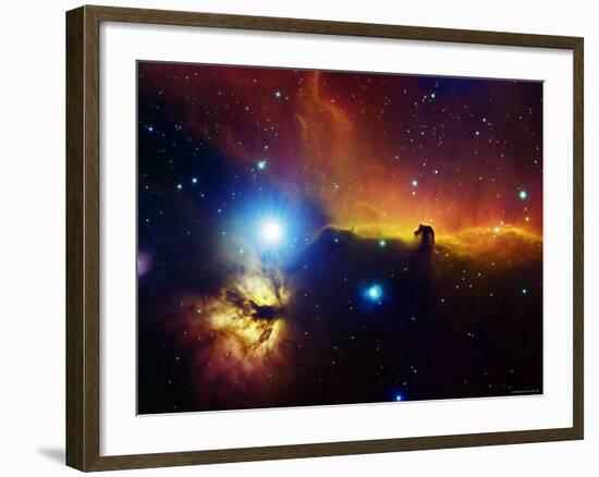 Alnitak Region in Orion (Flame Nebula NGC2024, Horsehead Nebula IC434)-Stocktrek Images-Framed Photographic Print