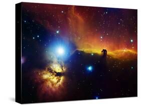 Alnitak Region in Orion (Flame Nebula NGC2024, Horsehead Nebula IC434)-Stocktrek Images-Stretched Canvas