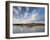 Alnmouth Village and the Aln Estuary from Church Hill on a Calm Late Summer's Evening, Alnmouth, Ne-Lee Frost-Framed Photographic Print