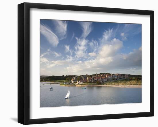 Alnmouth Village and the Aln Estuary from Church Hill on a Calm Late Summer's Evening, Alnmouth, Ne-Lee Frost-Framed Photographic Print