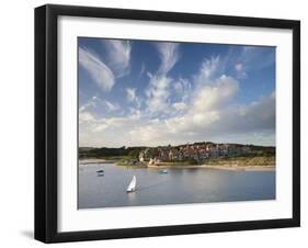 Alnmouth Village and the Aln Estuary from Church Hill on a Calm Late Summer's Evening, Alnmouth, Ne-Lee Frost-Framed Photographic Print