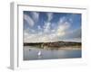 Alnmouth Village and the Aln Estuary from Church Hill on a Calm Late Summer's Evening, Alnmouth, Ne-Lee Frost-Framed Photographic Print