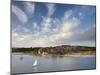 Alnmouth Village and the Aln Estuary from Church Hill on a Calm Late Summer's Evening, Alnmouth, Ne-Lee Frost-Mounted Photographic Print