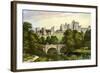 Alnwick Castle, Northumberland, Home of the Duke of Northumberland, C1880-Benjamin Fawcett-Framed Giclee Print