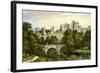 Alnwick Castle, Northumberland, Home of the Duke of Northumberland, C1880-Benjamin Fawcett-Framed Giclee Print